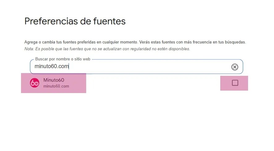Fuente Preferida Google Minuto60